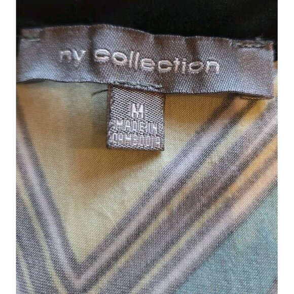 NY Collection Womans Stretchy Maxi Dress Size M Sleeveless Multicolor Pucci Blue - Picture 6 of 8